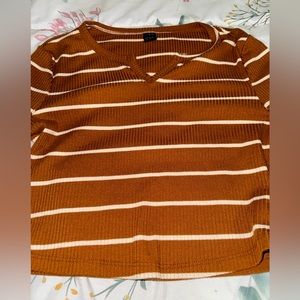Brown size Xs long sleeve crop top